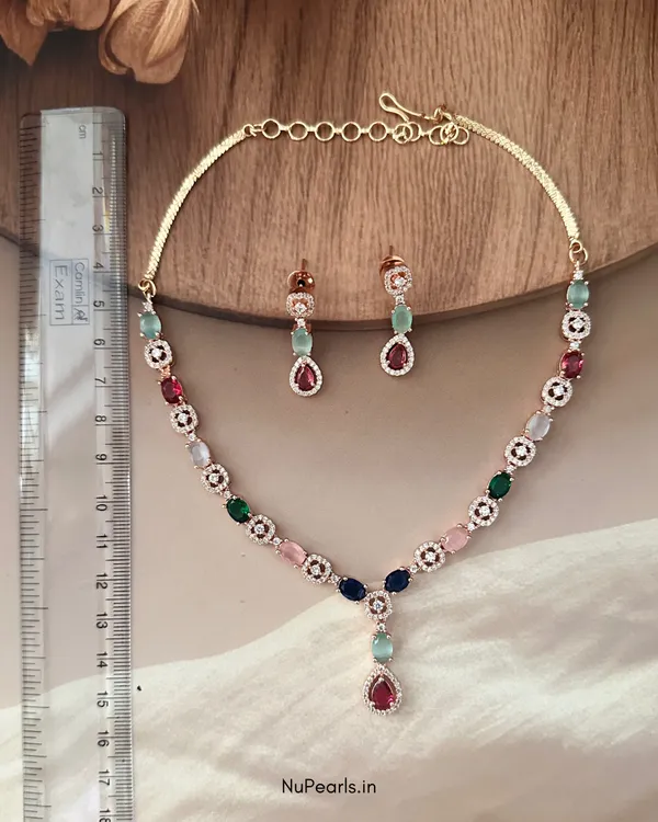 Multi_Mia_AD_Stone_Necklace_|_18K_Gold_Plated_Necklace_Set_For_Women