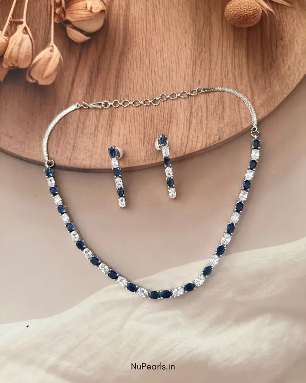 Blue_Leno_Rhodium_Plated_American_Diamond_String_Necklace_For_Women