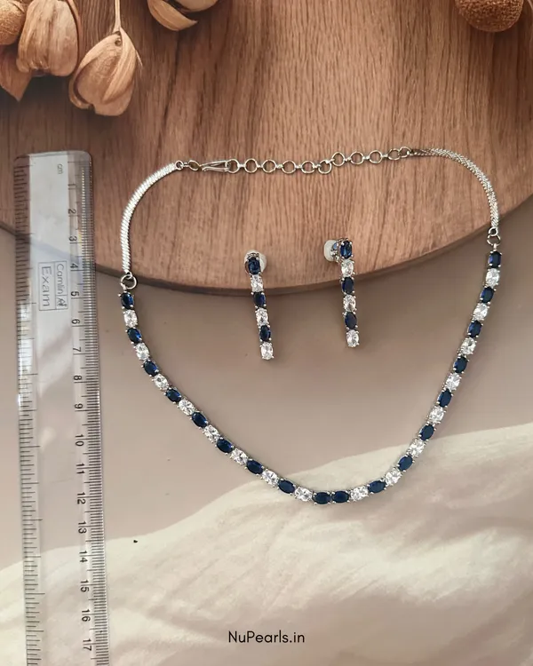Blue_Leno_Rhodium_Plated_American_Diamond_String_Necklace_For_Women
