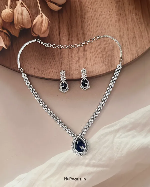 Blue_Kyra_AD_Stone_Rhodium_Plated_Drop_Necklace_For_Women