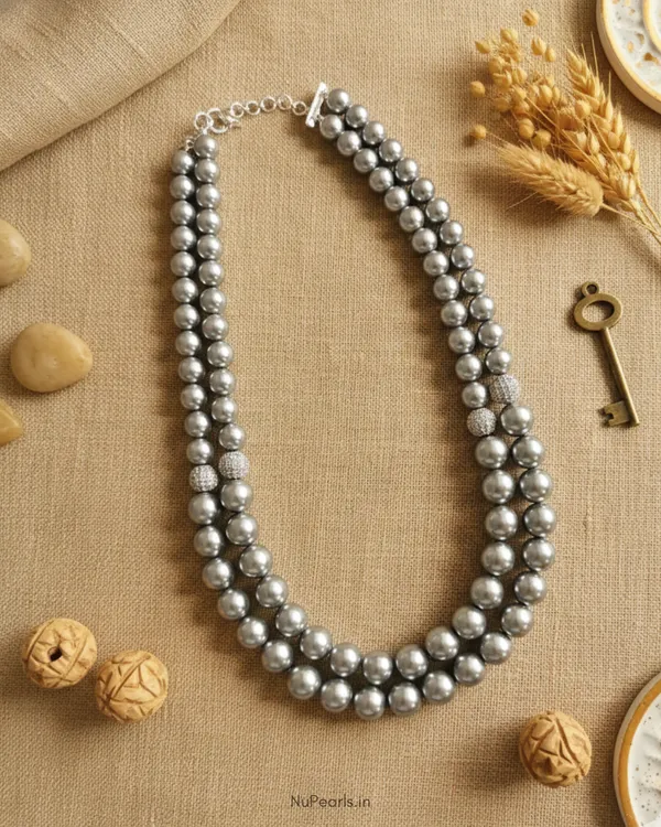 Grey_Pearl_Double_Layer_Fiona_Mala_|_Handmade_Necklace