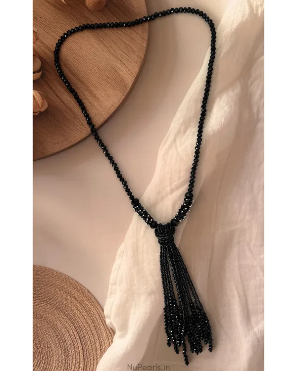 Handmade_Black_Zanya_Crystal_Tassel_Long_Mala_Necklace