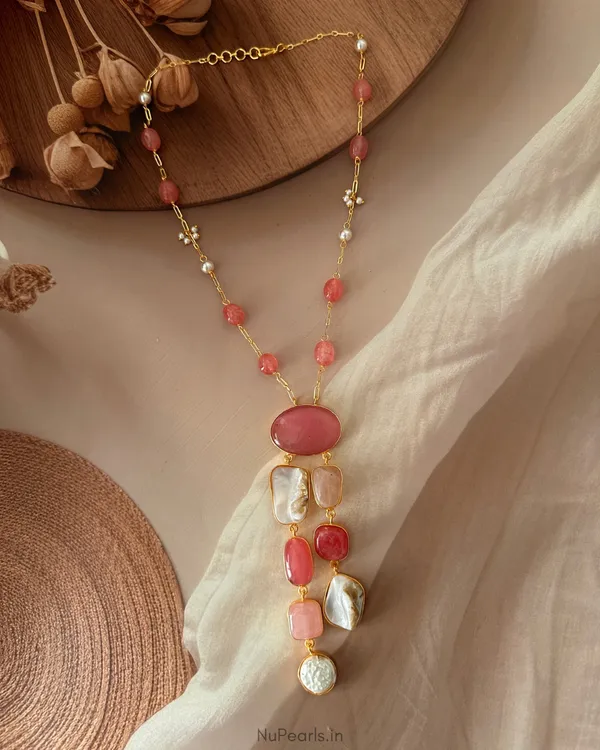 Handmade_Pink_Feya_Statement_Necklace|_Mother_Of_Pearl,_Baroque_Pearl_&_Agate