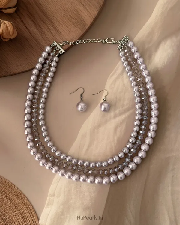 Handmade_Silver-Lavender_Amelia_Pearl_&_Crystal_3_Layered_Mala_Necklace_With_Earrings