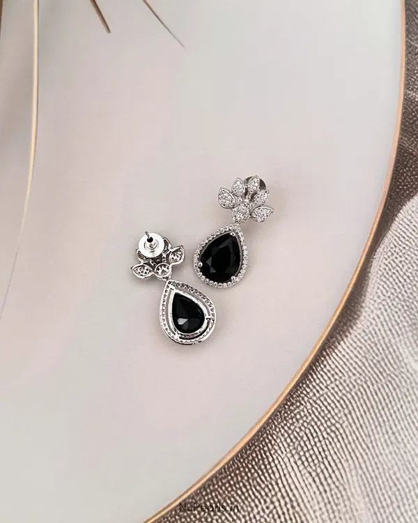 Black_Faye__AD_Stone_drop_Earrings_For_women_|_Rhodium_Plated