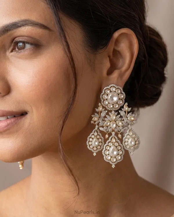 Silver-Gold_Bold_Antique_Devanshi_Kundan_Statement_Chandbali_Earrings