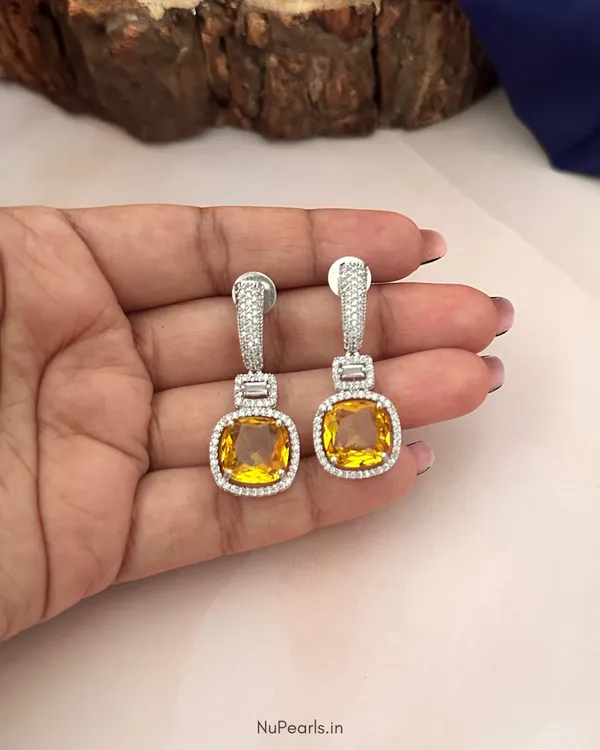 Yellow_Aria_AD_Stone_Drop_Earrings|_Rhodium_Plated_Party_Earrings_For_Women