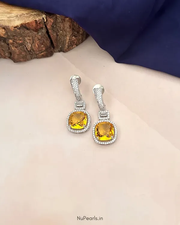 Yellow_Aria_AD_Stone_Drop_Earrings|_Rhodium_Plated_Party_Earrings_For_Women