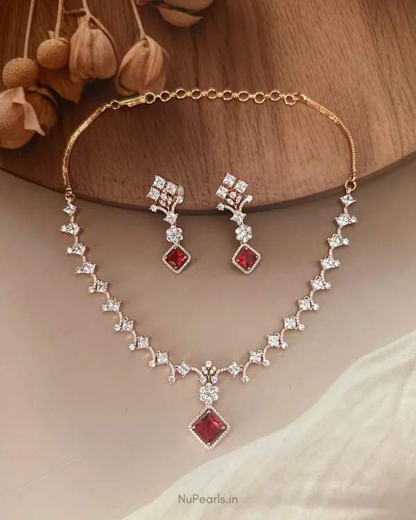 Red_Viti_Necklace_|_18K_Rose_Gold_Plated_CZ_Studded_Jewellery_Set_For_Women