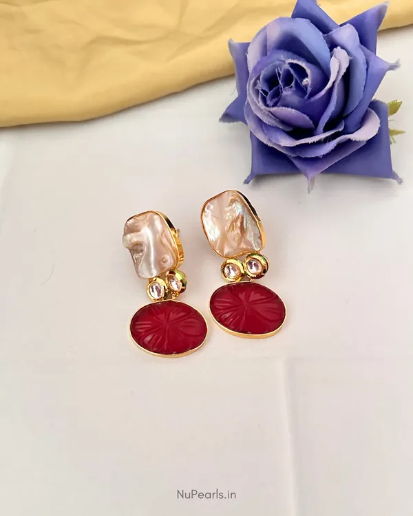 Red_Noori_Pearl_Earrings