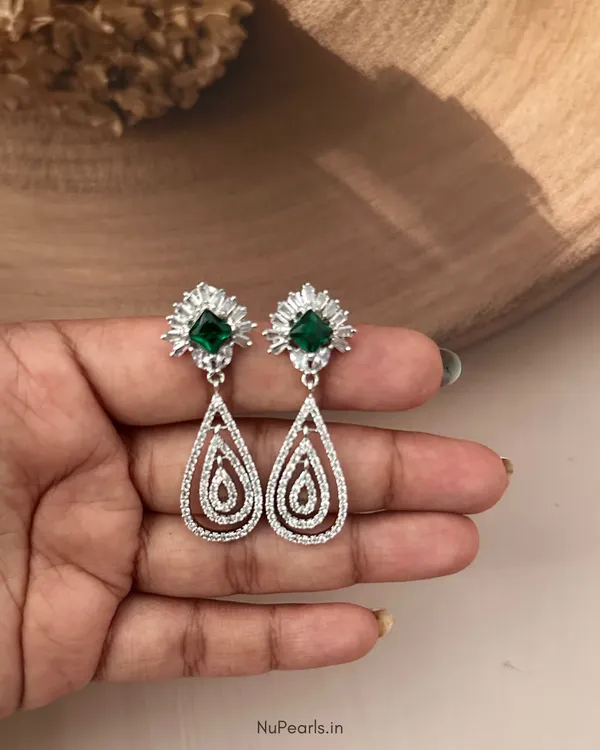 Green_Maya_Cz_Stone_Rhodium_Dangler_Earrings