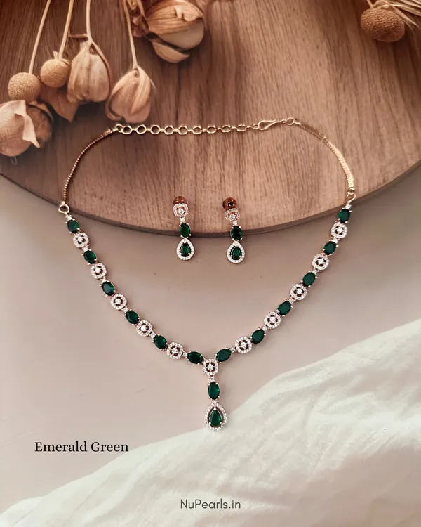 Green_Mia_AD_Stone_Necklace_|_18K_Gold_Plated_Necklace_Set_For_Women