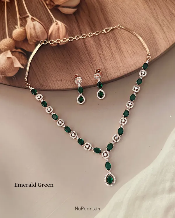 Green_Mia_AD_Stone_Necklace_|_18K_Gold_Plated_Necklace_Set_For_Women
