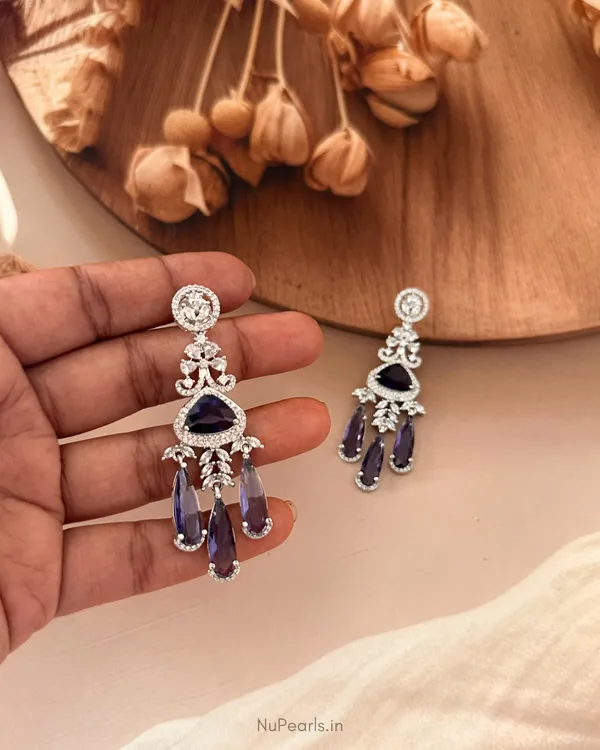 Purple_Grace_American_Diamond_Rhodium_Plated_Chandelier_Party_Earrings_For_Women