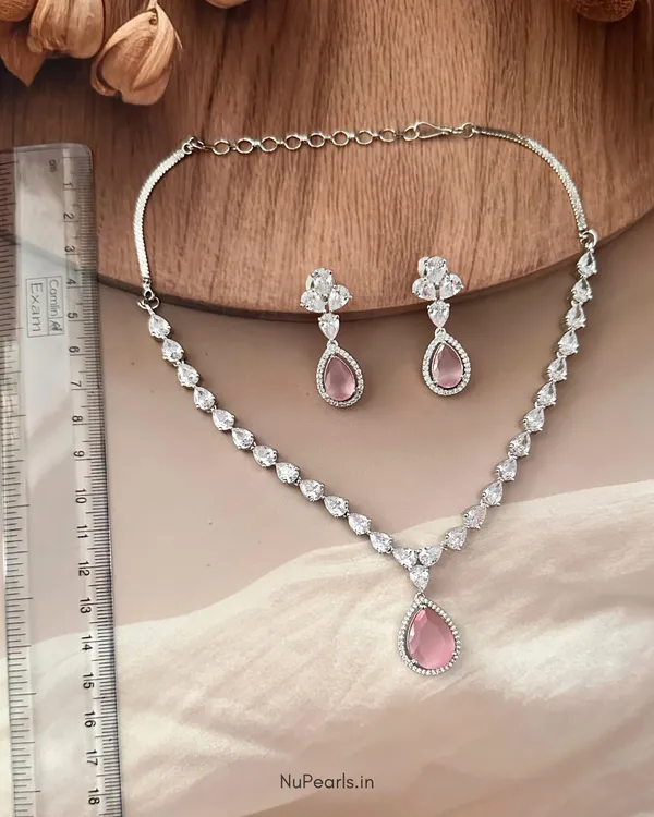 Pink_Ella_Tear_Drop_Cz_Stone_Rhodium_Necklace