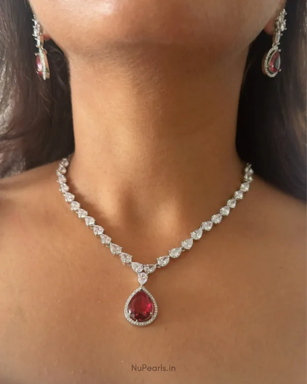 Red_Ella_Tear_Drop_Cz_Stone_Rhodium_Necklace_For_Women
