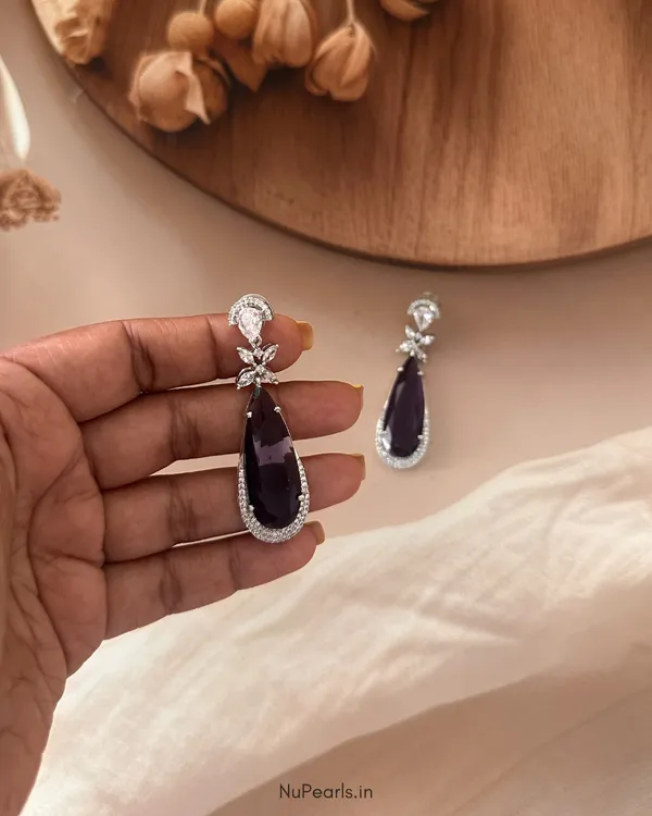 Purple_Vera_Cz_Stone_Silver_Drop_Earrings_For_Women