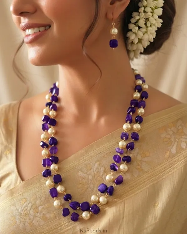 Purple_Kshiti_Pearl_&_Stone_Double_Layered_Mala_Necklace_For_Women