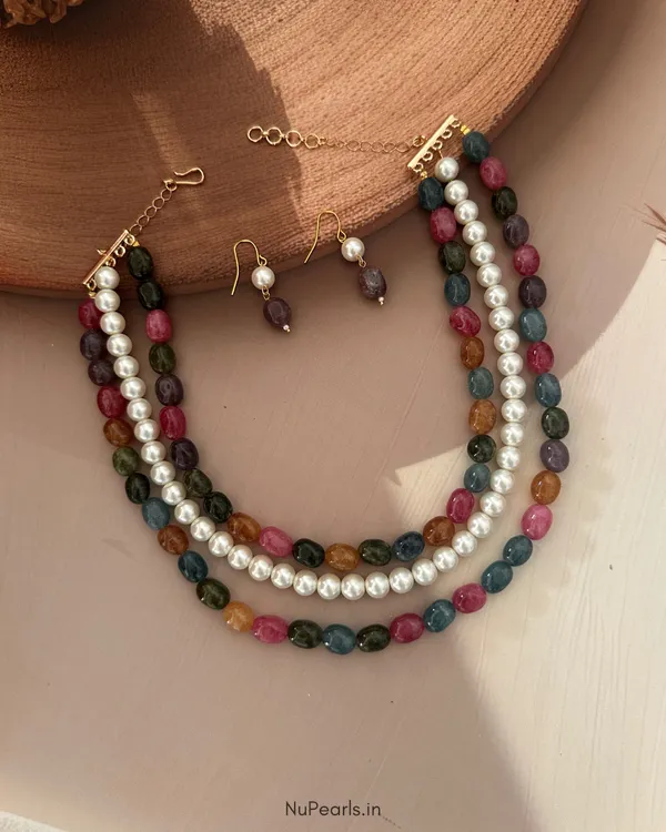 Multicolor_Sophia_Pearl_&_Stone_3_Layer_Necklace_For_Women