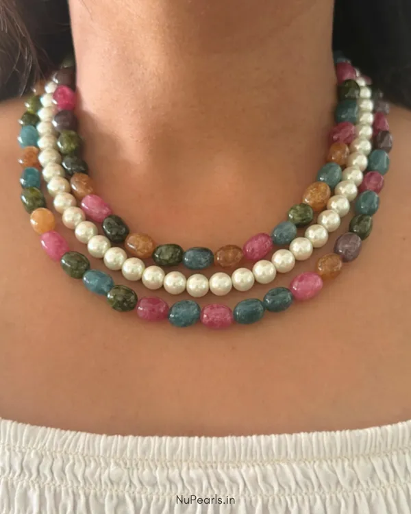 Multicolor_Sophia_Pearl_&_Stone_3_Layer_Necklace_For_Women