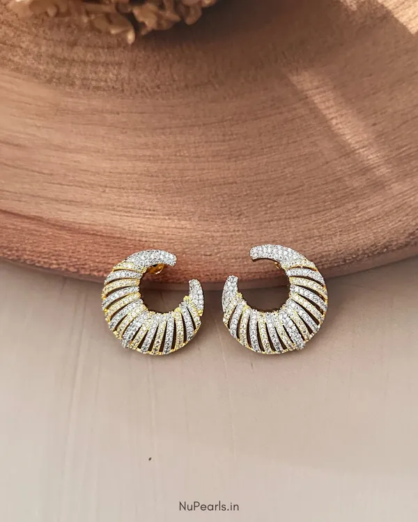Gold_Silver_Hope_CZ_Studs_For_Women_|_American_Diamond_Earrings