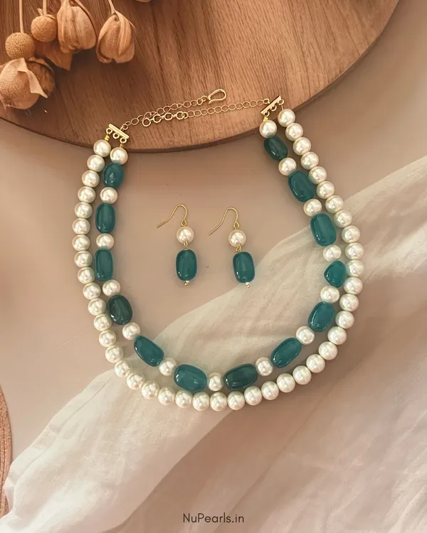 Light_Blue_Dorie_Stone_&_Pearl_3_Layer_Mala_For_Women