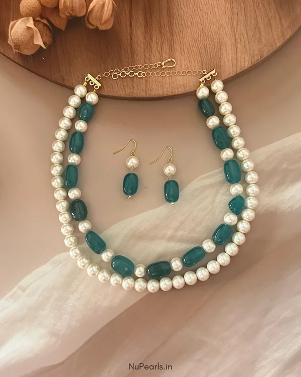 Light_Blue_Dorie_Stone_&_Pearl_3_Layer_Mala_For_Women