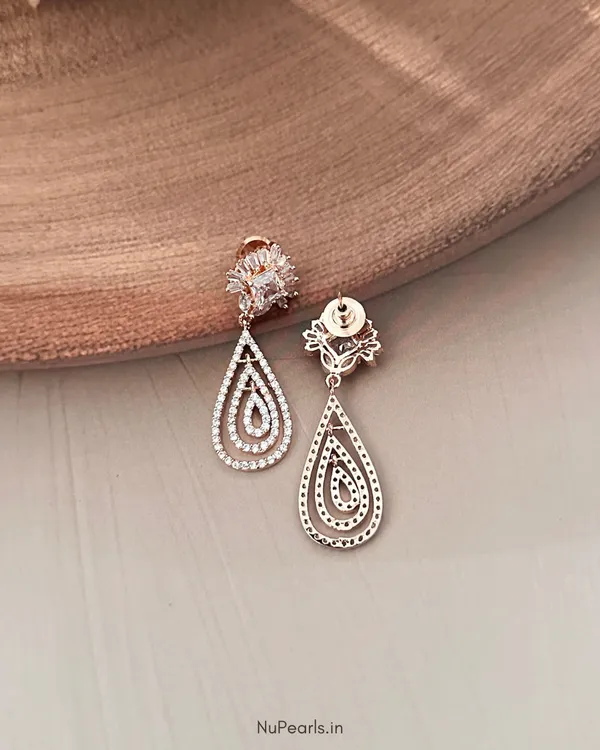 White_Maya_Cz_Stone_Rose_Gold_Dangler_Earrings