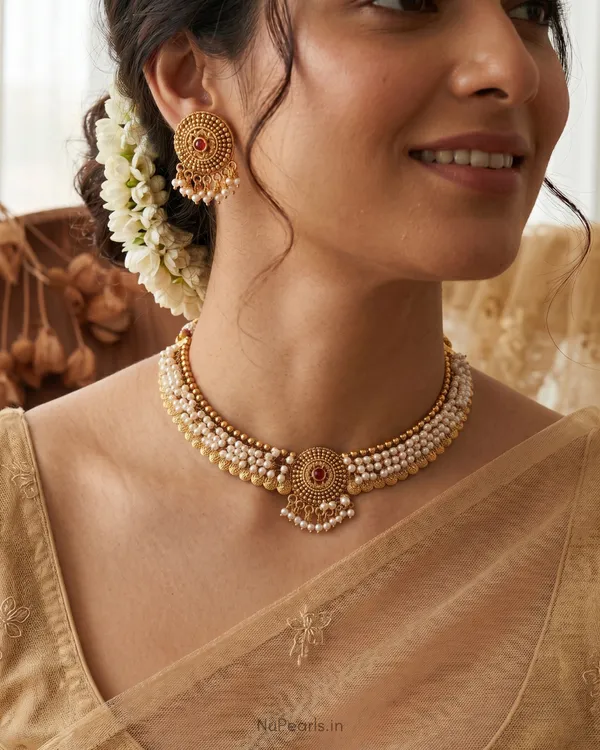Muthra_Traditional_Temple_Style_Guttapusalu_Pearl_Beaded_Necklace_Set_with_Earrings