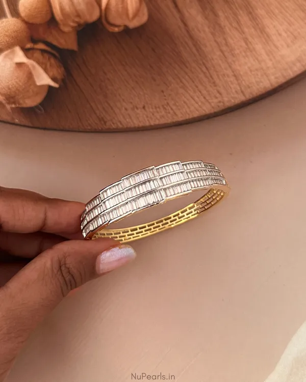 Zia_Gold-Silver_Dual_Tone_Baguette_Premium_CZ_Openable_Bracelet