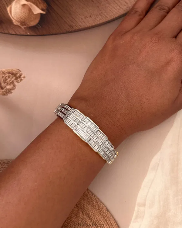 Zia_Gold-Silver_Dual_Tone_Baguette_Premium_CZ_Openable_Bracelet
