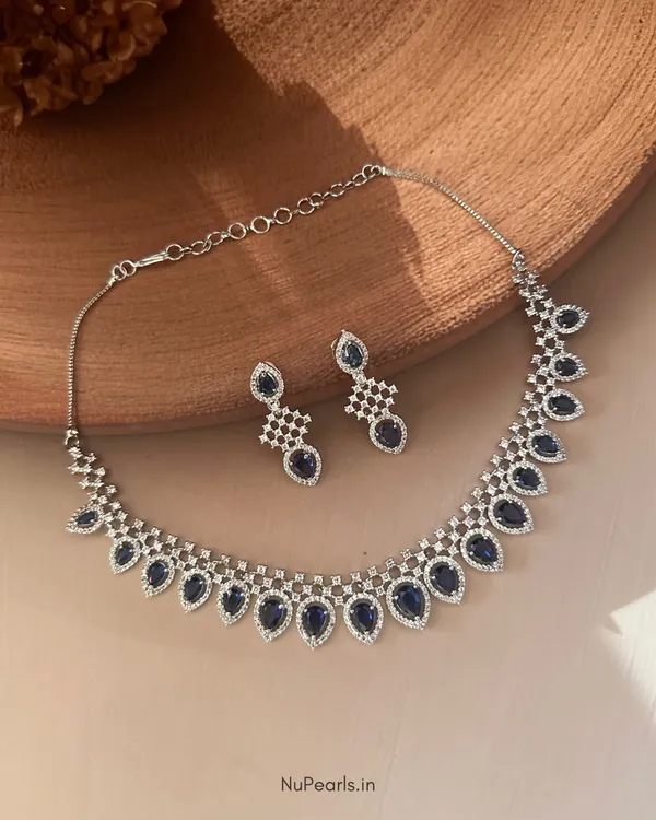 Dark_Blue_Pahel_Necklace_|_Rhodium_Plated_CZ_Studded_Jewellery_Set_For_Women