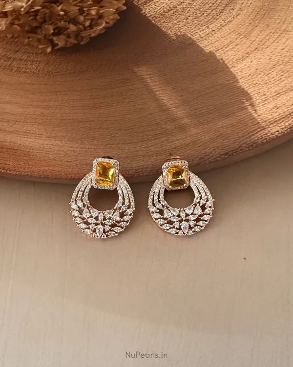 18K_Rose-Gold_Plated_Yellow_Ami_American_Diamond_Chandbali_Earrings