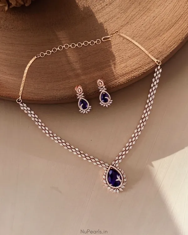 Purple_Kyra_AD_Stone_18K_Rose_Gold_Plated_Drop_Necklace_For_Women