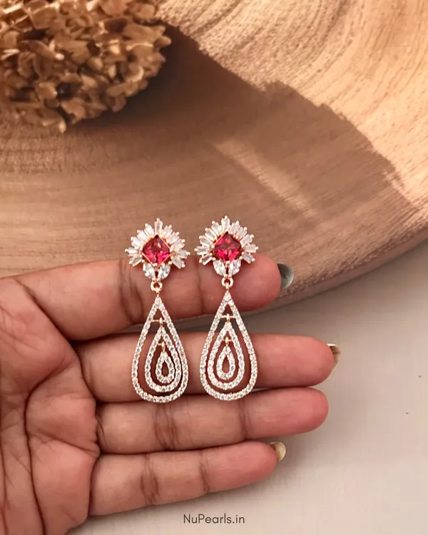 Red_Maya_Cz_Stone_Rose_Gold_Dangler_Earrings
