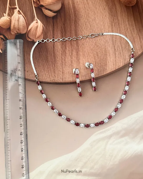 Red_Leno_Rhodium_Plated_American_Diamond_String_Necklace_For_Women