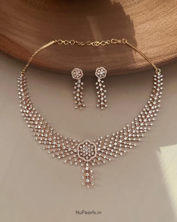Rose_Gold_Harnaaz_Necklace_|_18K_Rose_Gold_Plated_CZ_Studded_Jewellery_Set_For_Women