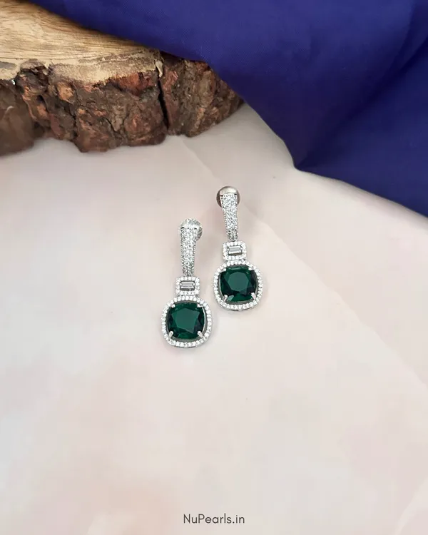 Green_Aria_AD_Stone_Drop_Earrings|_Rhodium_Plated_Party_Earrings_For_Women