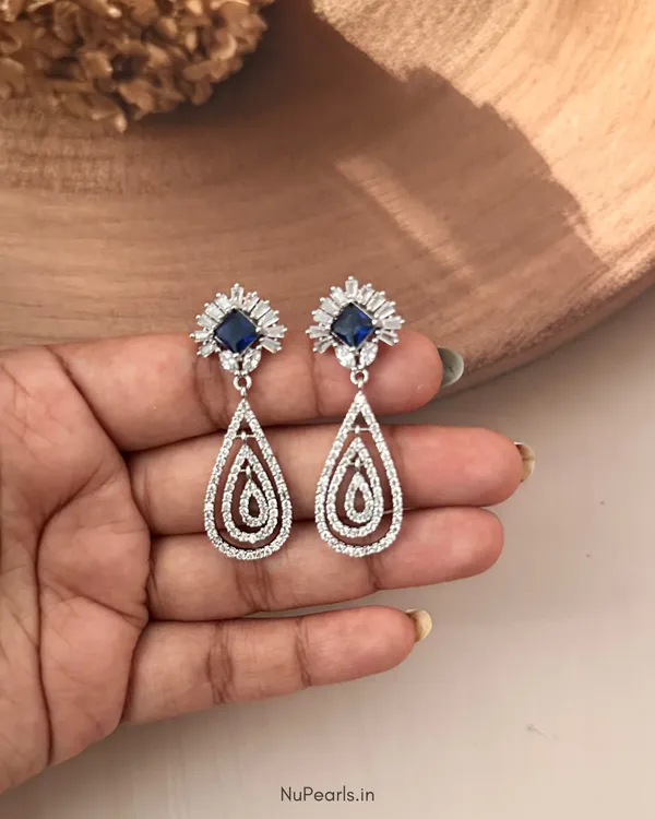 Dark_Blue_Maya_Cz_Stone_Rhodium_Dangler_Earrings