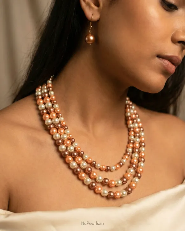 Orange_Brown_White_Aesha_3_Layered_Pearl_Mala_Necklace_With_Earrings_For_Women