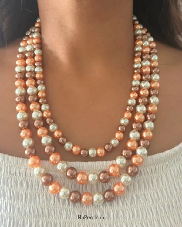 Orange_Brown_White_Aesha_3_Layered_Pearl_Mala_Necklace_With_Earrings_For_Women