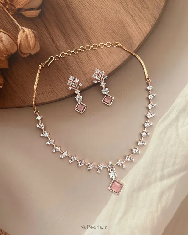 Pink_Viti_Necklace_|_18K_Rose_Gold_Plated_CZ_Studded_Jewellery_Set_For_Women