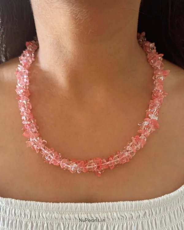 Cherry_Quartz_Paris_Uncut_Stone_Cluster_Mala_With_Crystals_For_Women_(Peach)