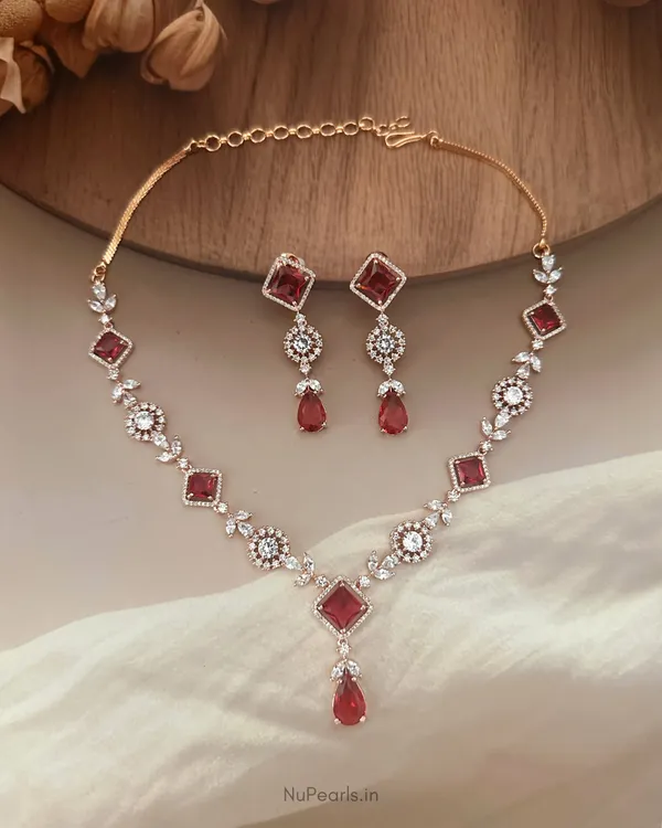 Red_Jannat_Necklace_|_18K_Rose_Gold_Plated_CZ_Studded_Jewellery_Set_For_Women