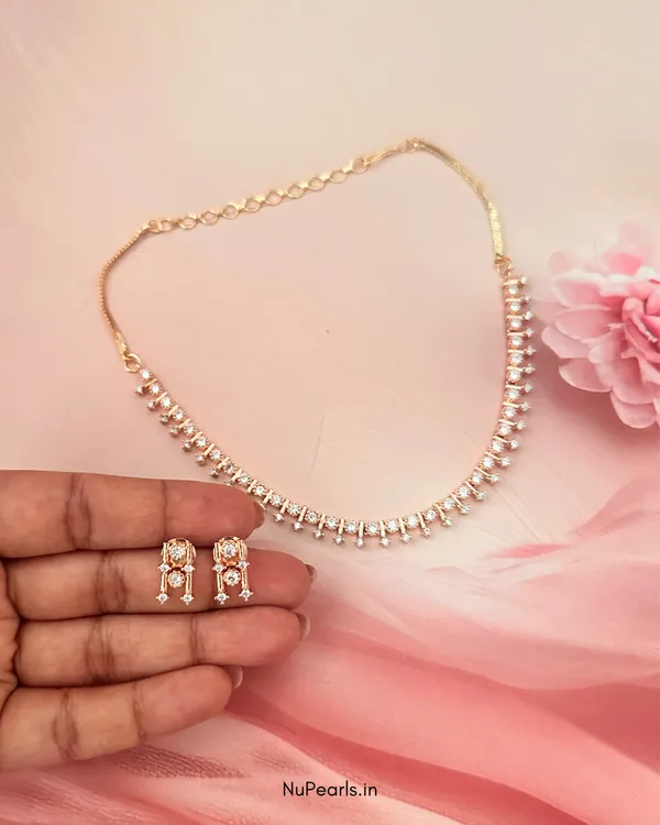 IRIS_18K_Rose_Gold_Plated_Necklace_Set_For_Women_With_American_Diamond
