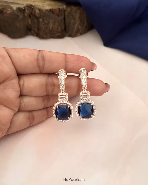Blue_Aria_AD_Stone_Drop_Earrings|_18K_Rose_Gold_Plated_Party_Earrings