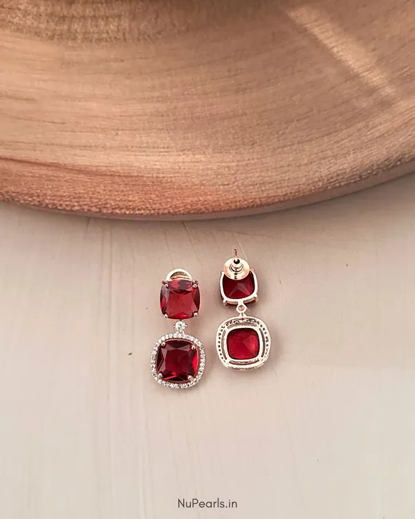 Red_Lucy_Doublet_Cz_Stone_Rose_Gold_Earrings