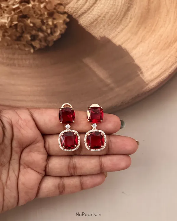 Red_Lucy_Doublet_Cz_Stone_Rose_Gold_Earrings