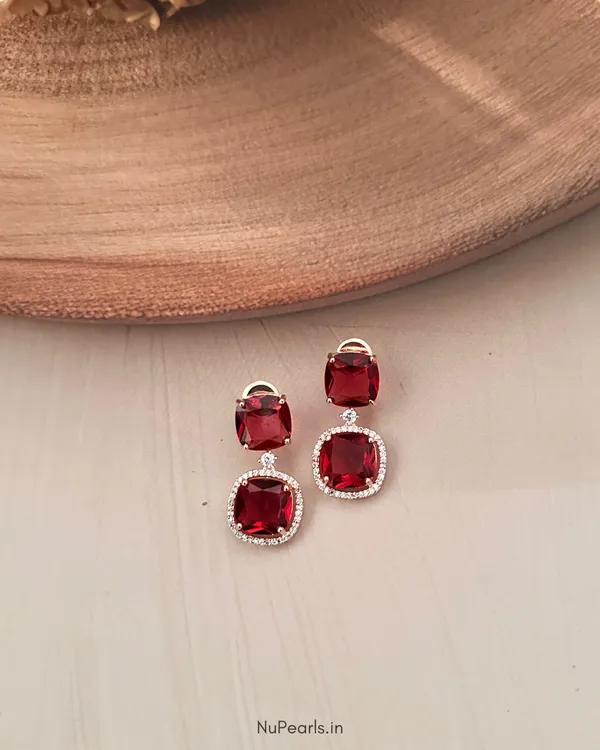 Red_Lucy_Doublet_Cz_Stone_Rose_Gold_Earrings