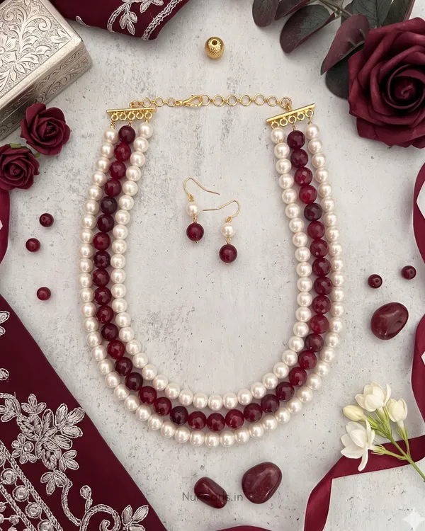 Maroon_Lila__Pearl_&_Stone_3_Layered_Mala_Necklace_For_Women